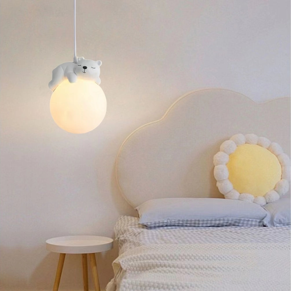 Nordic Cream Animal Resin Pendant Lamp