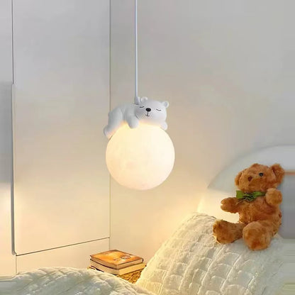 Nordic Cream Animal Resin Pendant Lamp