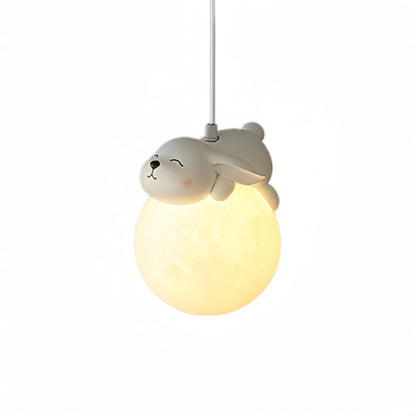 Nordic Cream Animal Resin Pendant Lamp