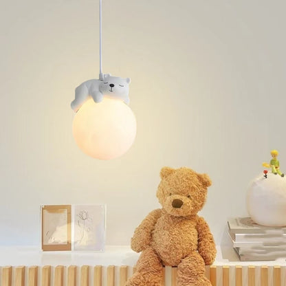 Nordic Cream Animal Resin Pendant Lamp