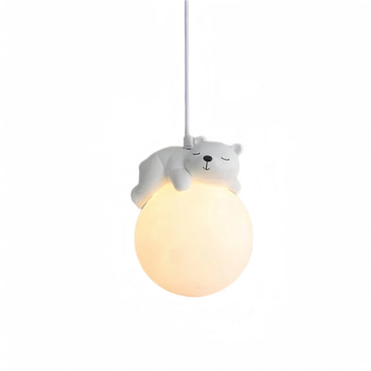 Nordic Cream Animal Resin Pendant Lamp