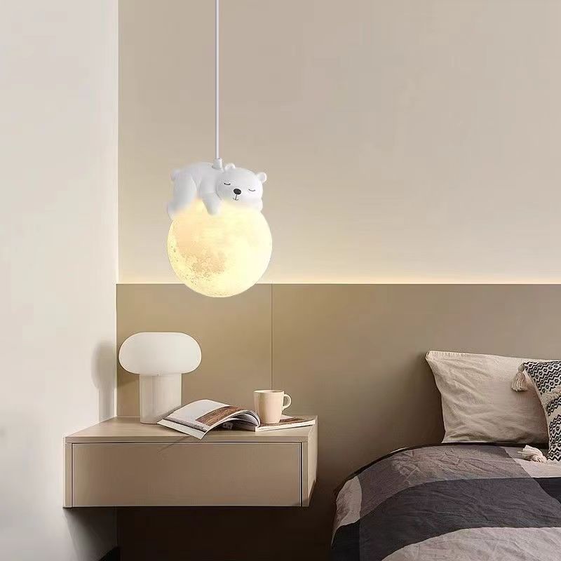 Nordic Cream Animal Resin Pendant Lamp