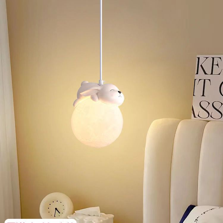 Nordic Cream Animal Resin Pendant Lamp