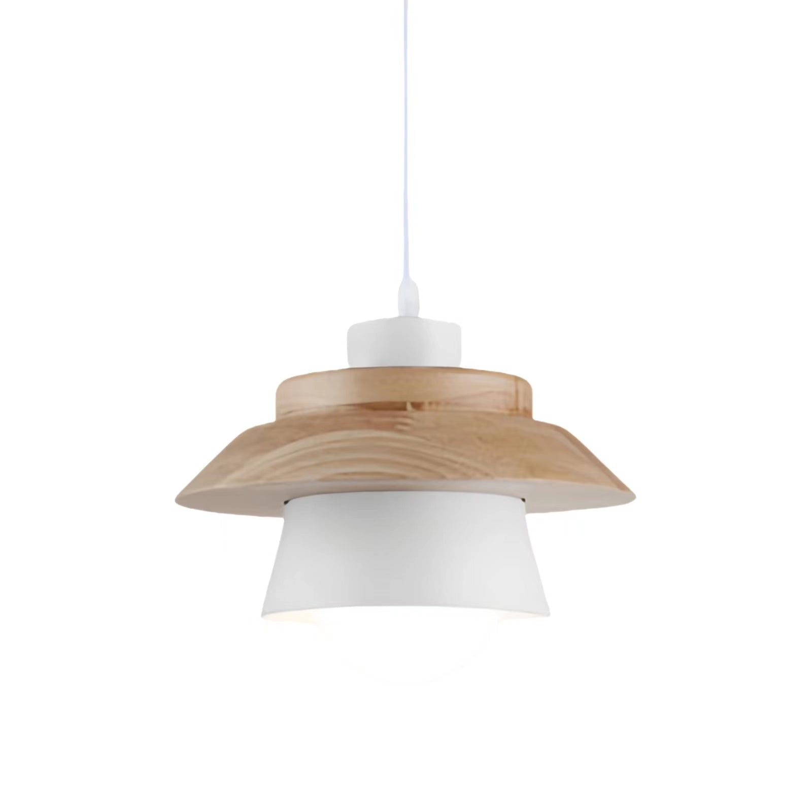 Nordic Macaron Metal Wooden Pendant Lamp