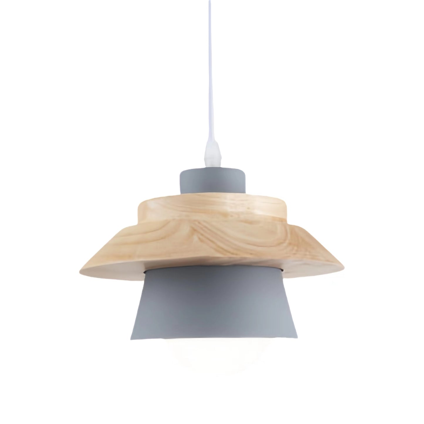 Nordic Macaron Metal Wooden Pendant Lamp