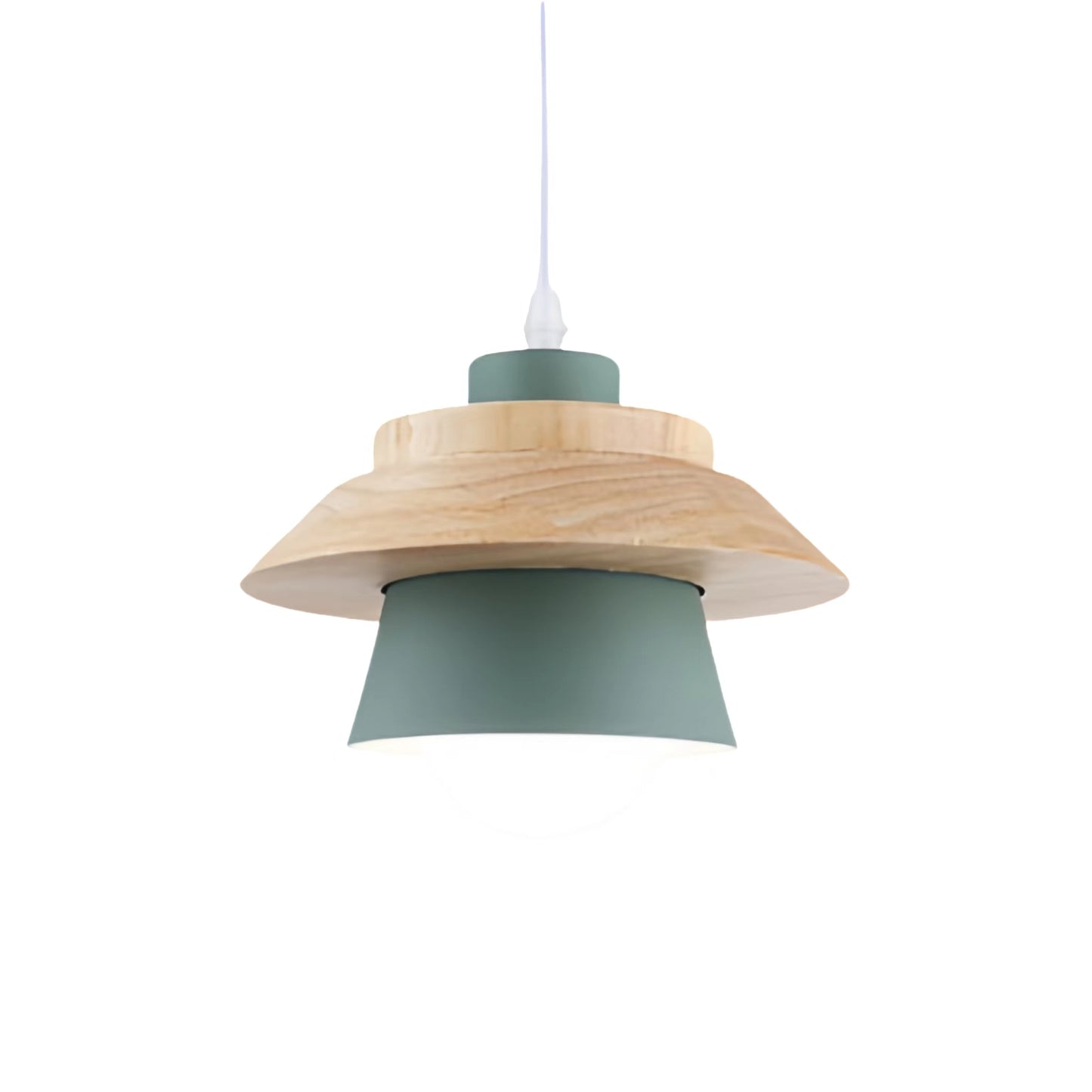 Nordic Macaron Metal Wooden Pendant Lamp