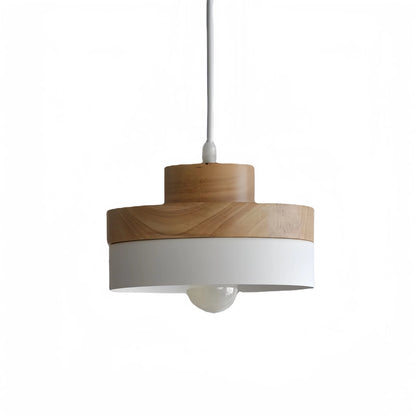 Nordic Minimalist Round Wooden Pendant Lamp