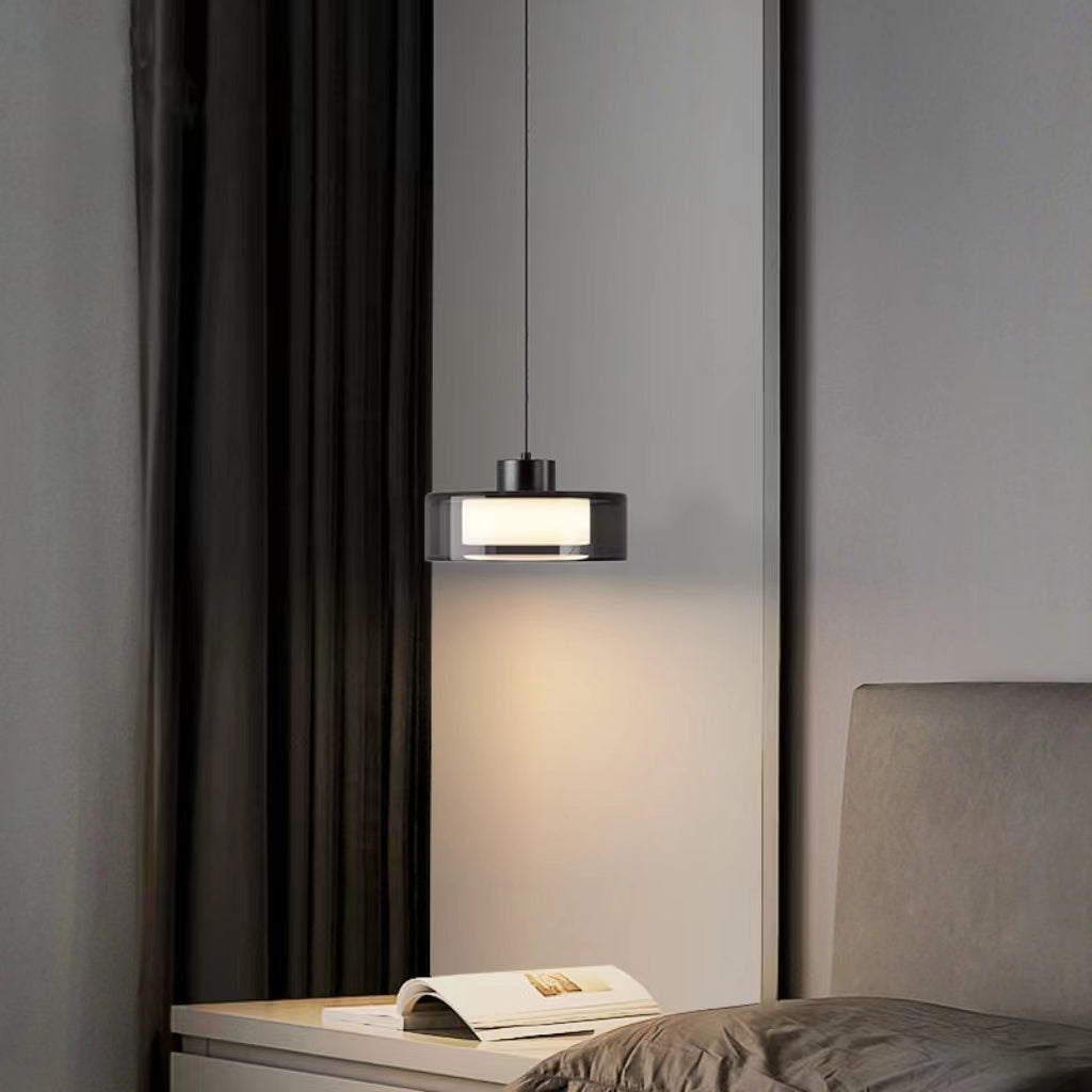 Nordic Modern Disc Glass Pendant Lamp