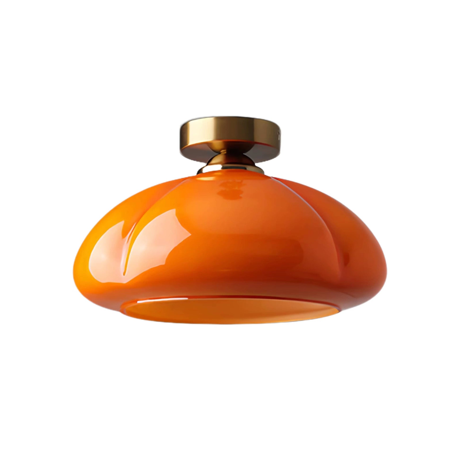 Nordic Bauhaus Pumpkin Glass Ceiling Light
