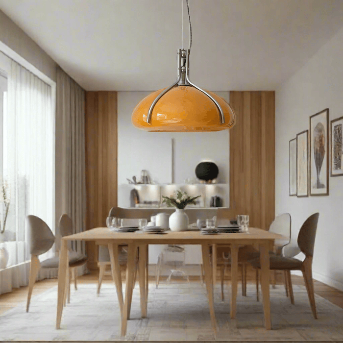 Nordic Bauhaus Pumpkin Glass Pendant Light