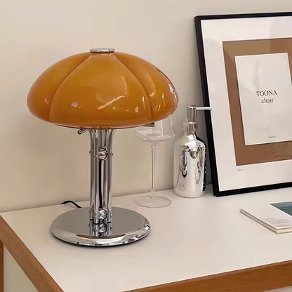 Nordic Bauhaus Pumpkin Glass Table Lamp
