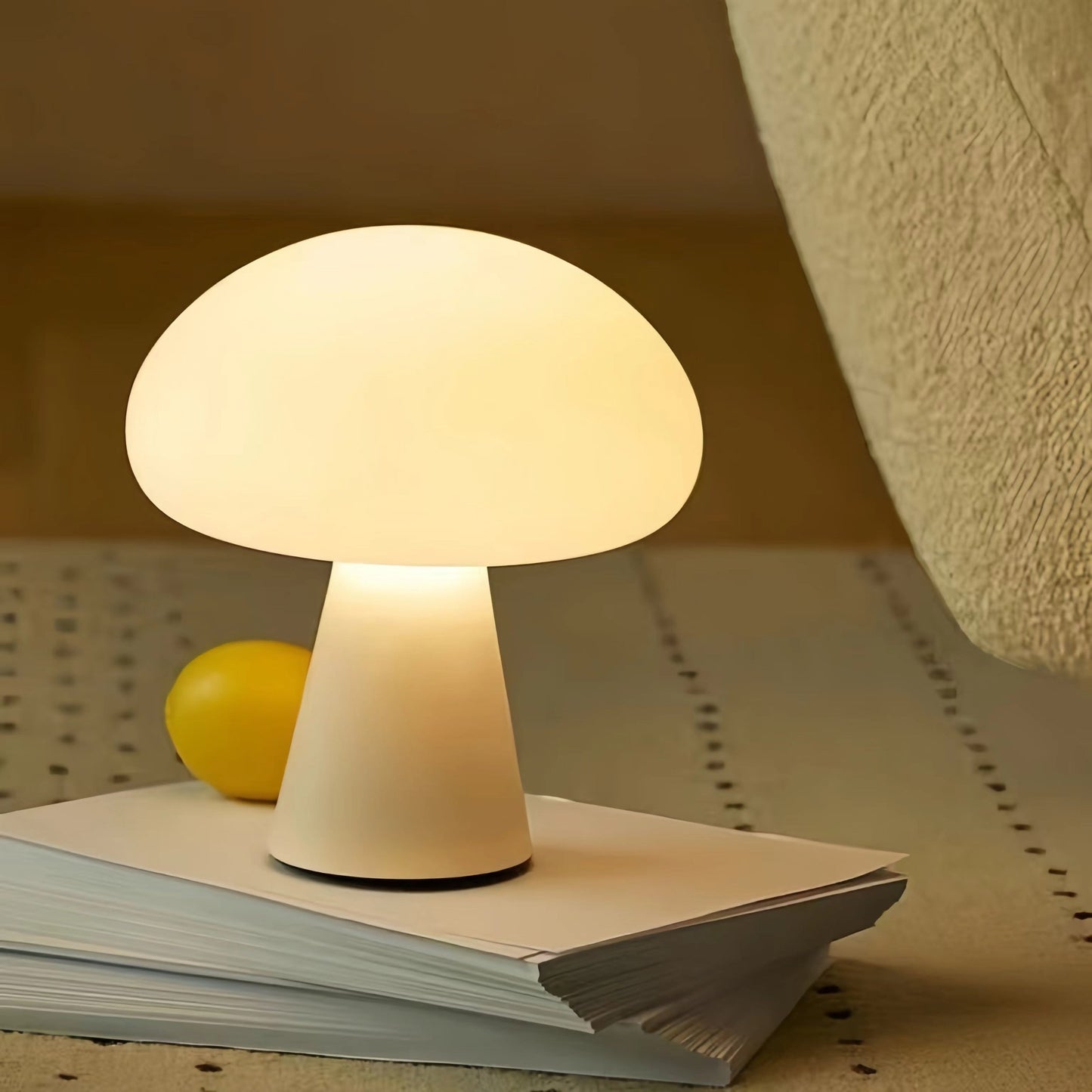 Nordic Cream White Mushroom Table Lamp