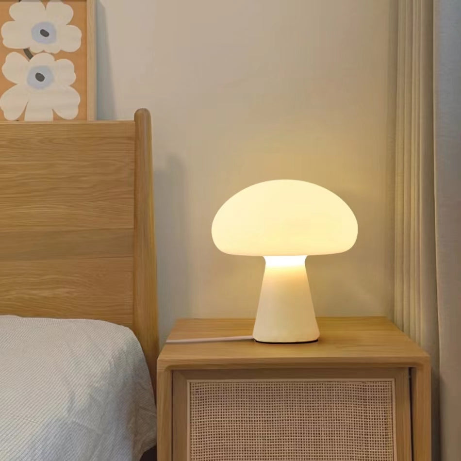Nordic Cream White Mushroom Table Lamp
