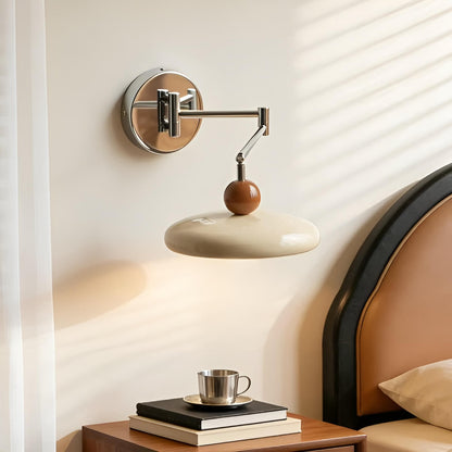 Nordic Disc Shade Swing Arm Wall Mounted Reading Light