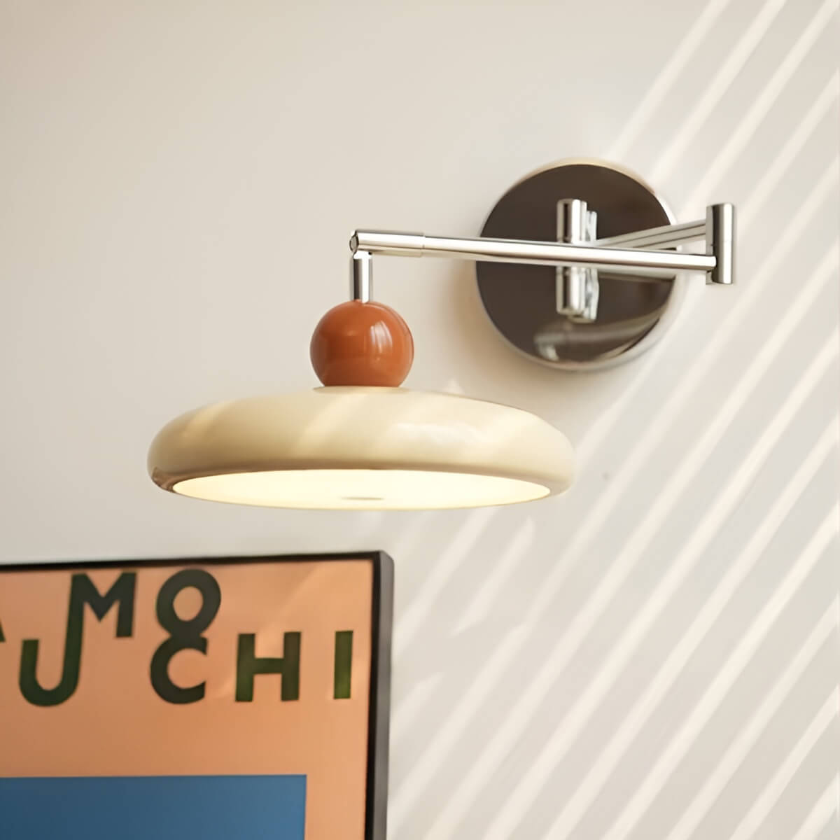 Nordic Disc Shade Swing Arm Wall Mounted Reading Light