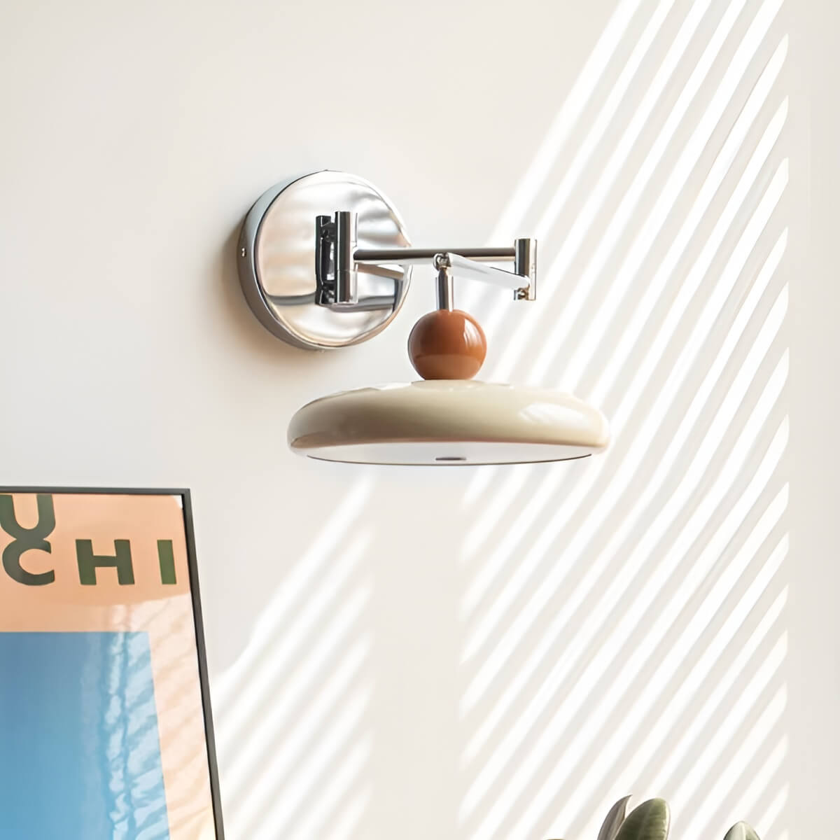 Nordic Disc Shade Swing Arm Wall Mounted Reading Light