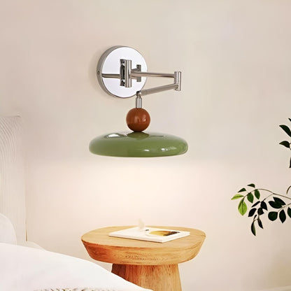 Nordic Disc Shade Swing Arm Wall Mounted Reading Light