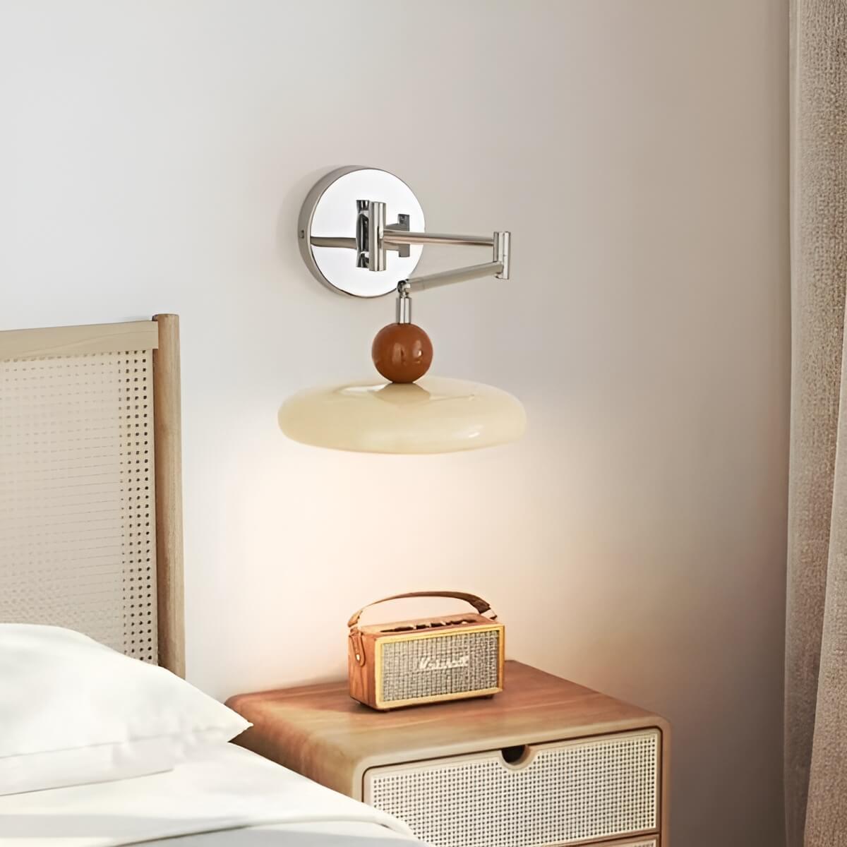 Nordic Disc Shade Swing Arm Wall Mounted Reading Light
