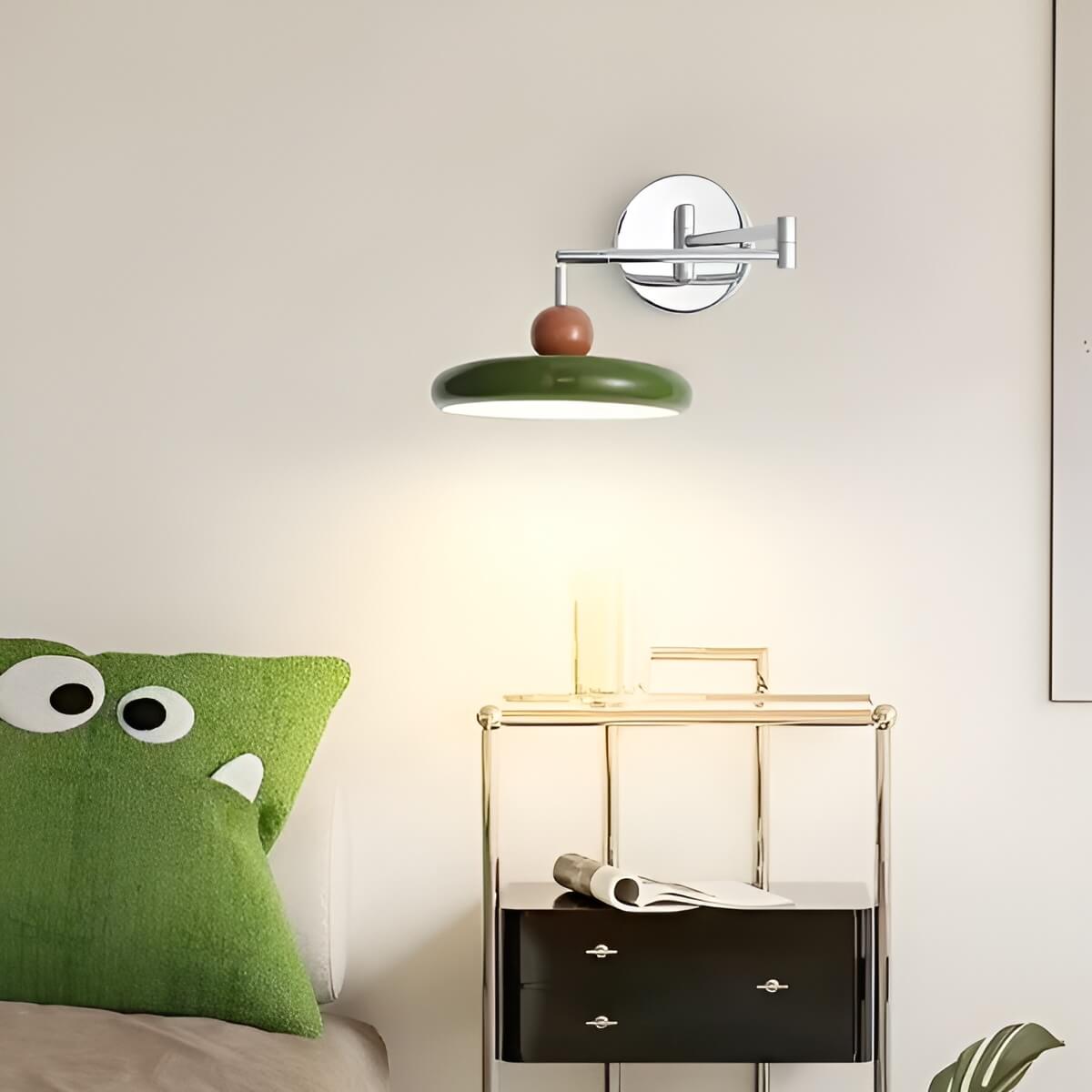 Nordic Disc Shade Swing Arm Wall Mounted Reading Light