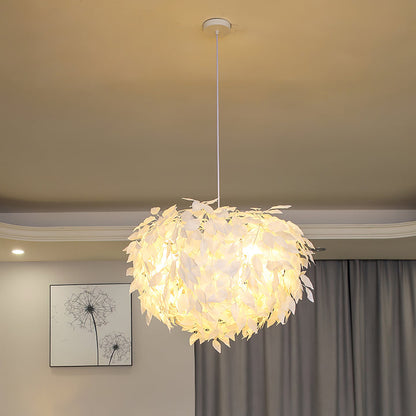 Nordic Fabric Leaves Modern Pendant Light