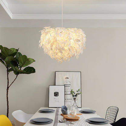 Nordic Fabric Leaves Modern Pendant Light