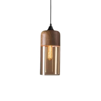 Nordic Industrial Amber Glass Pendant Lamp