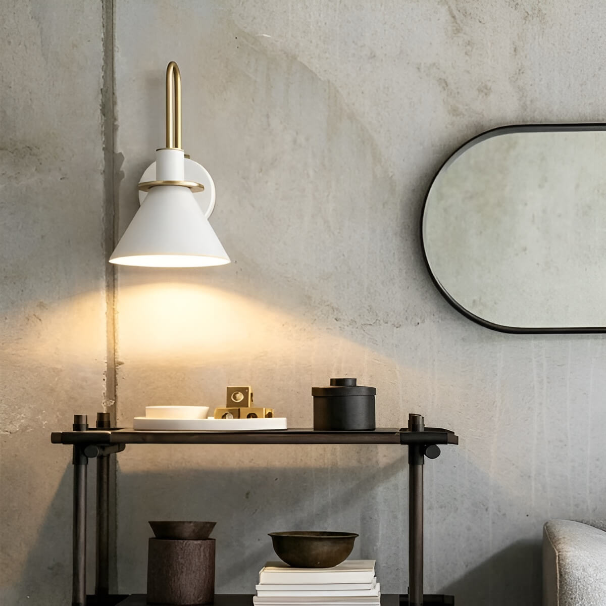 Nordic Macaron Cone Metal Wall Light