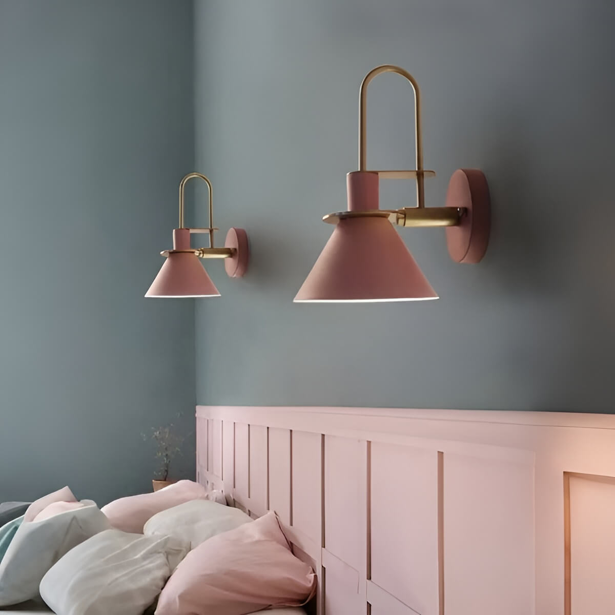 Nordic Macaron Cone Metal Wall Light