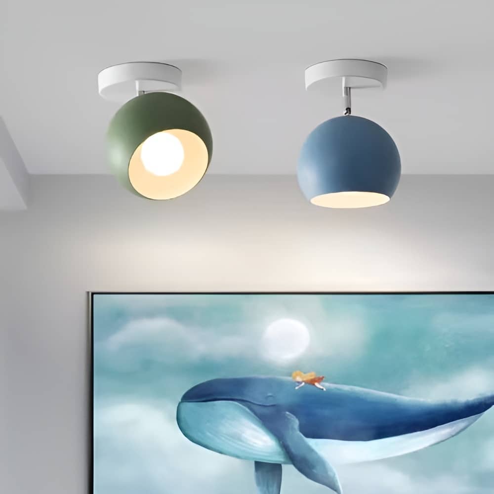 Nordic Macaron Orb LED Colorful Ceiling Light