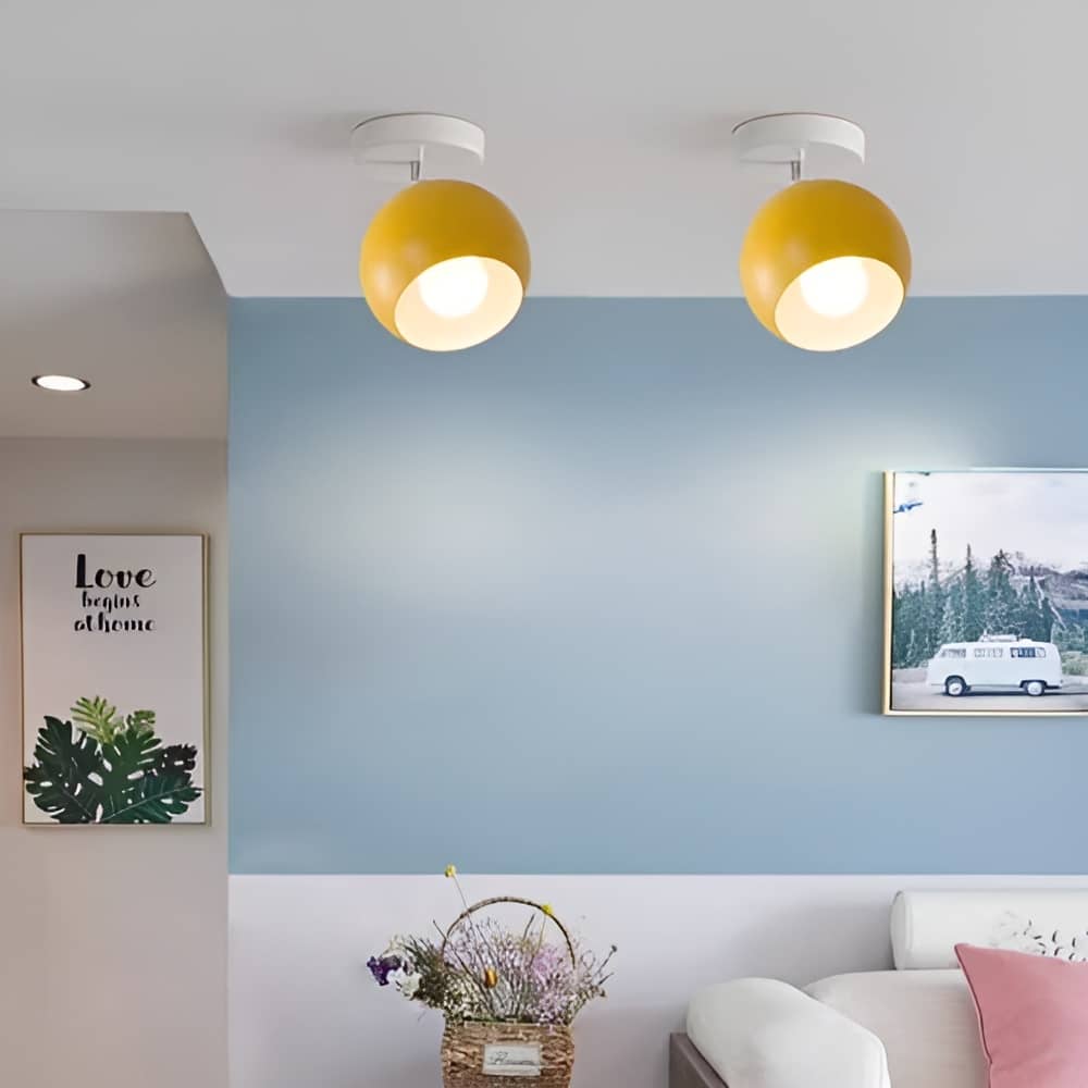 Nordic Macaron Orb LED Colorful Ceiling Light