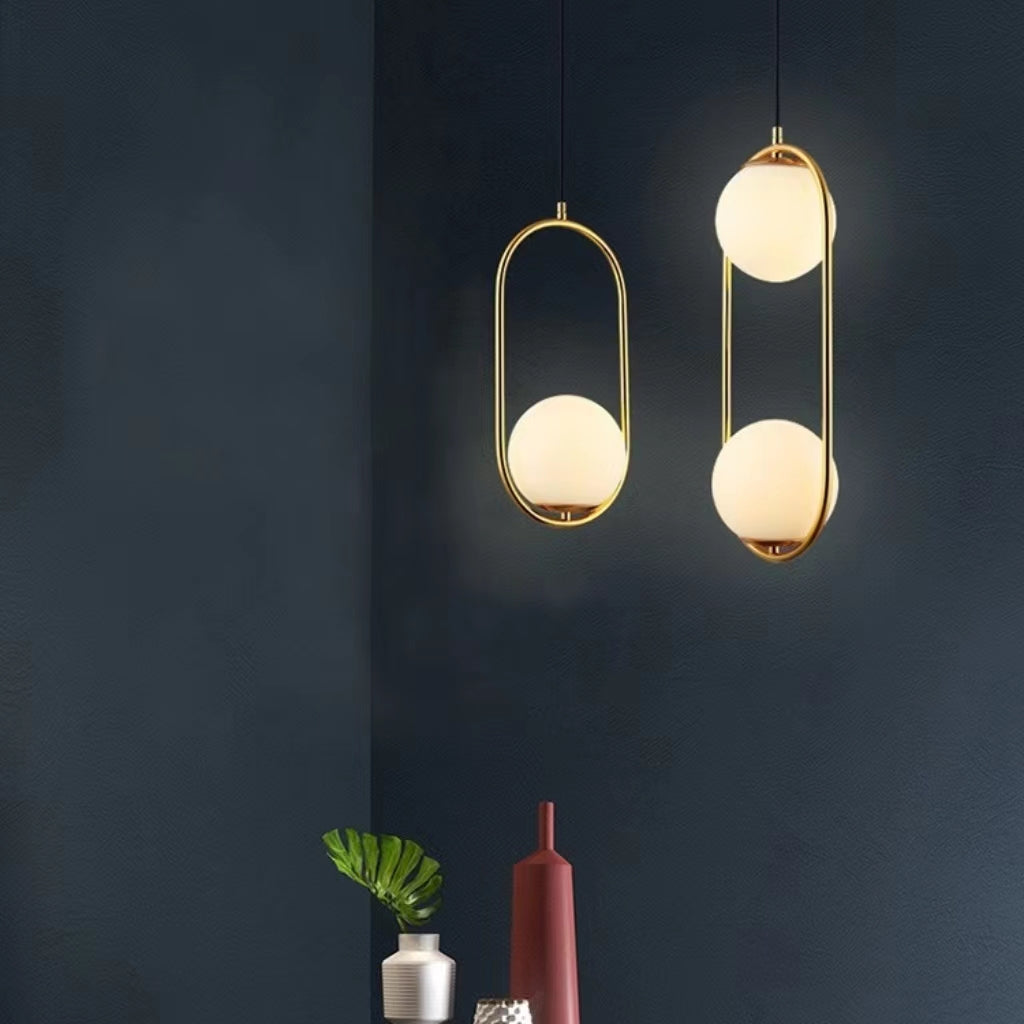 Nordic Mila Glass Globe Pendant Lamp