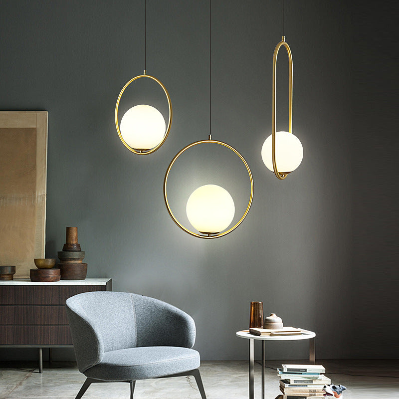 Nordic Mila Glass Globe Pendant Lamp