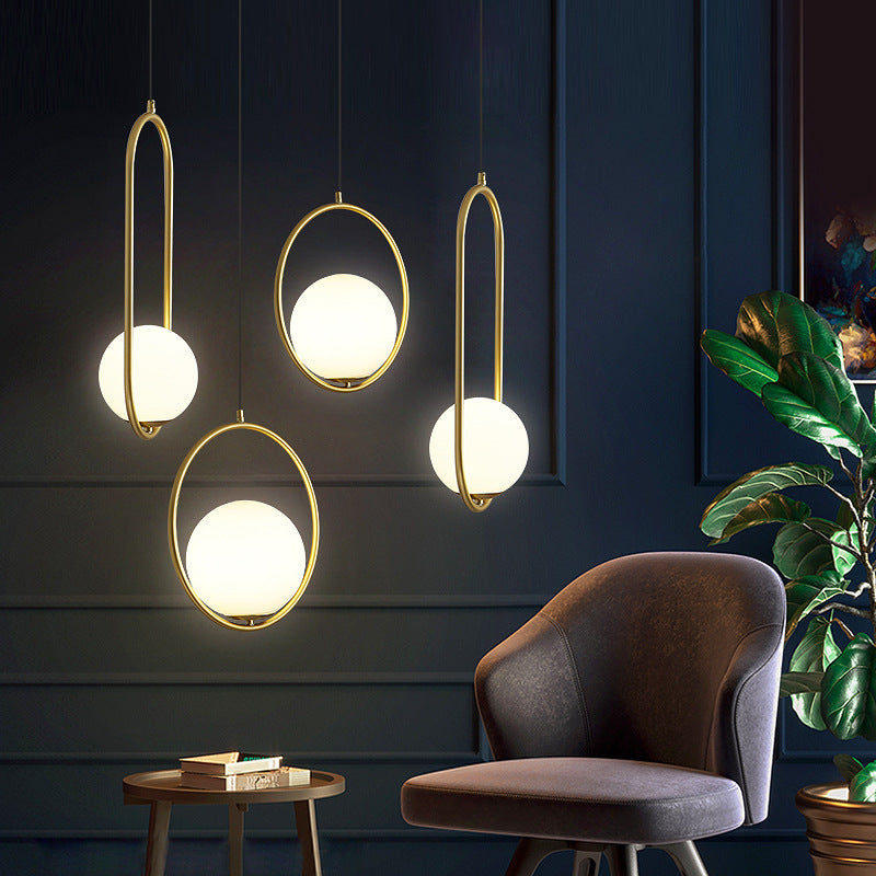 Nordic Mila Glass Globe Pendant Lamp