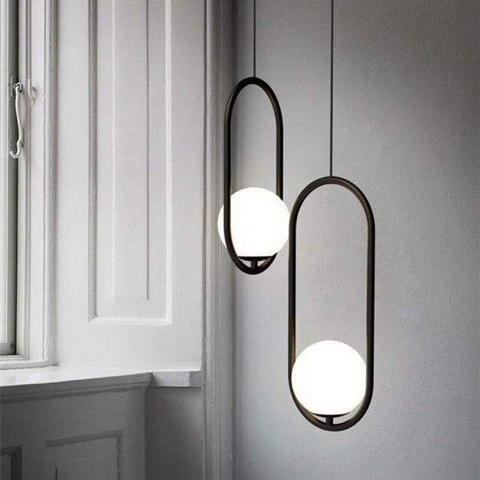 Nordic Mila Glass Globe Pendant Lamp