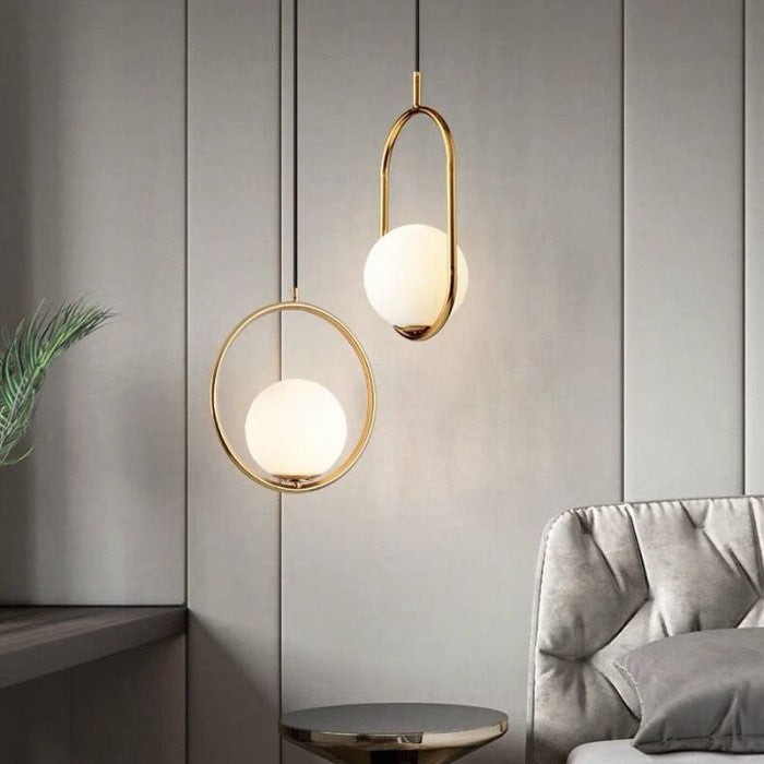Nordic Mila Glass Globe Pendant Lamp