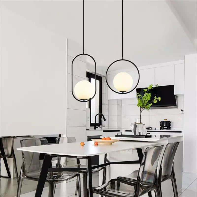 Nordic Mila Glass Globe Pendant Lamp