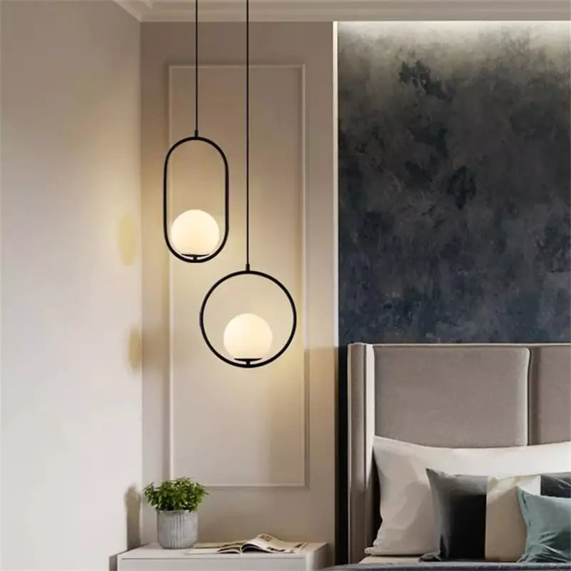 Nordic Mila Glass Globe Pendant Lamp