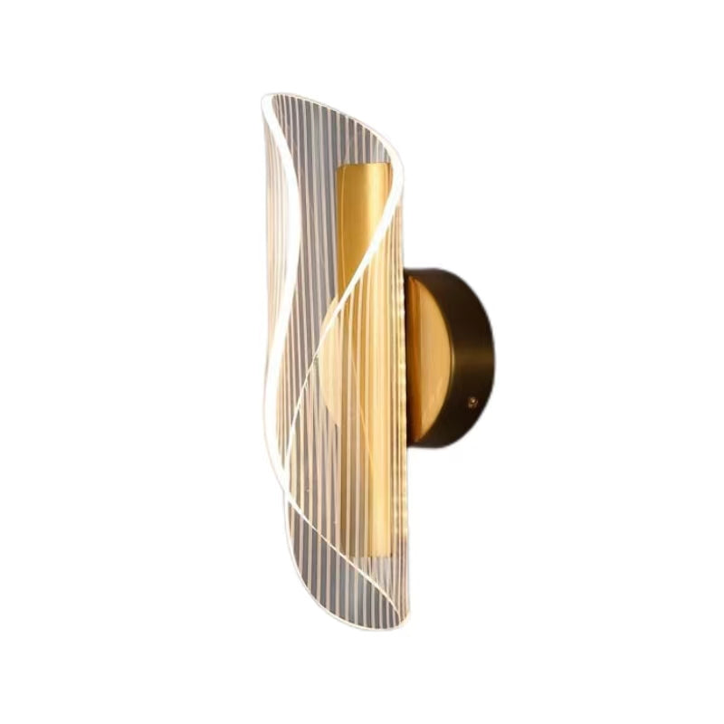 Nordic Modern Luxury Stripes Acrylic Mirror Wall Lamp