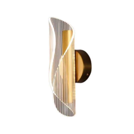 Nordic Modern Luxury Stripes Acrylic Mirror Wall Lamp