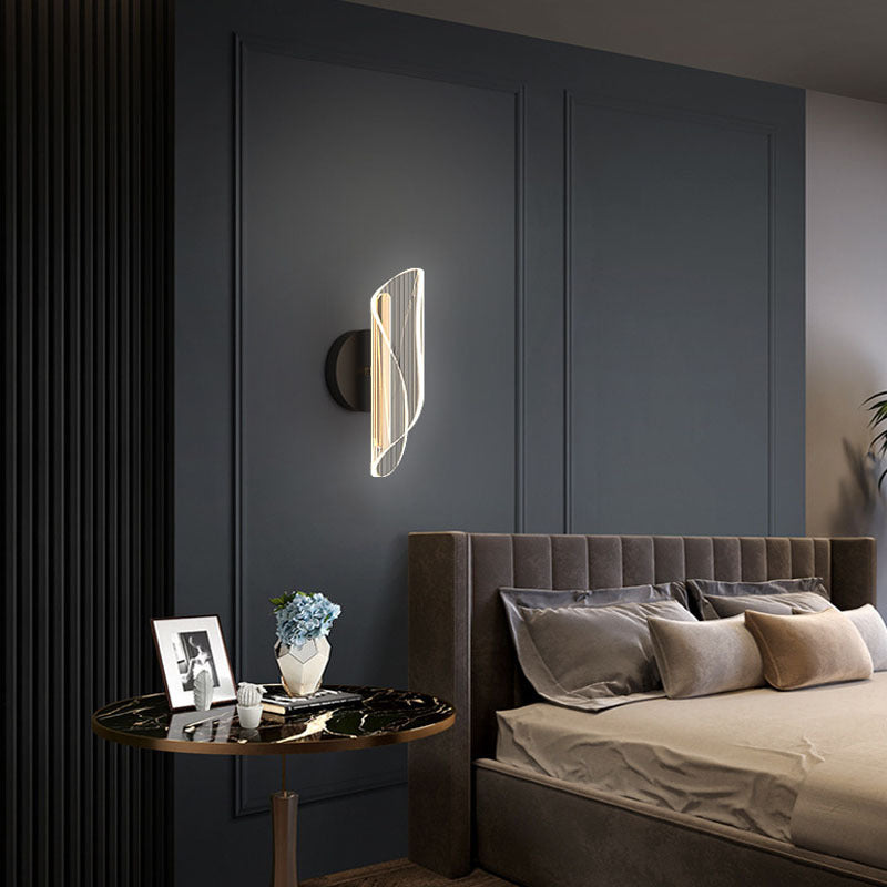 Nordic Modern Luxury Stripes Acrylic Mirror Wall Lamp