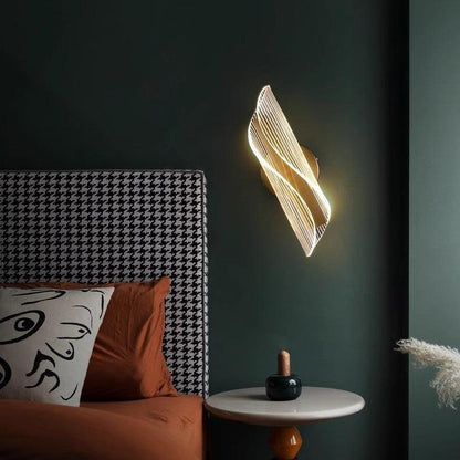 Nordic Modern Luxury Stripes Acrylic Mirror Wall Light