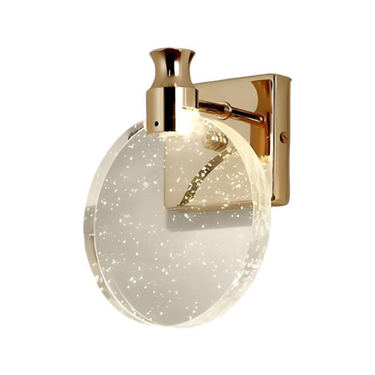 Nordic Style Crystal Creative Round Wall Lamp