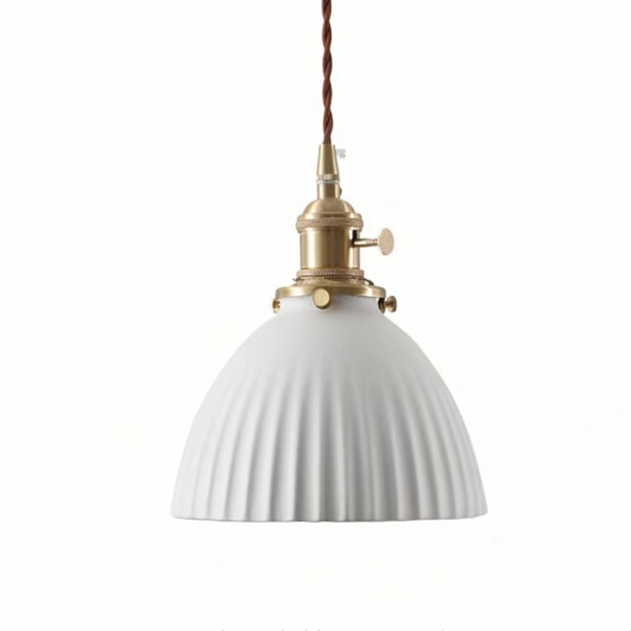 Vintage White Ceramic Pendant Light