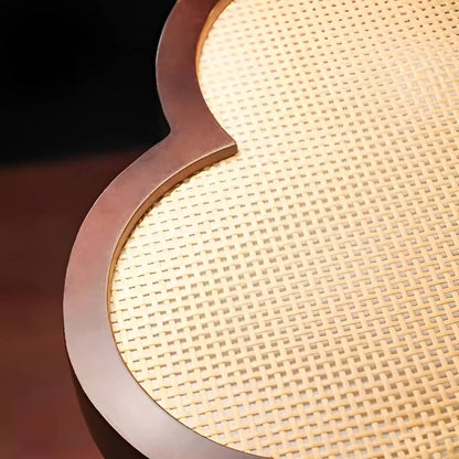 Plum Blossom Rattan Wooden LED Ceiling Light