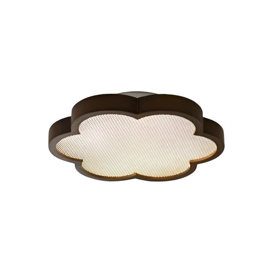 Plum Blossom Rattan Wooden LED Ceiling Light