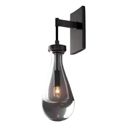 Raindrop Crystal Vintage Brass Wall Sconce
