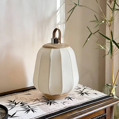 Rechargeable Japanese Lantern Wooden Table Lamp