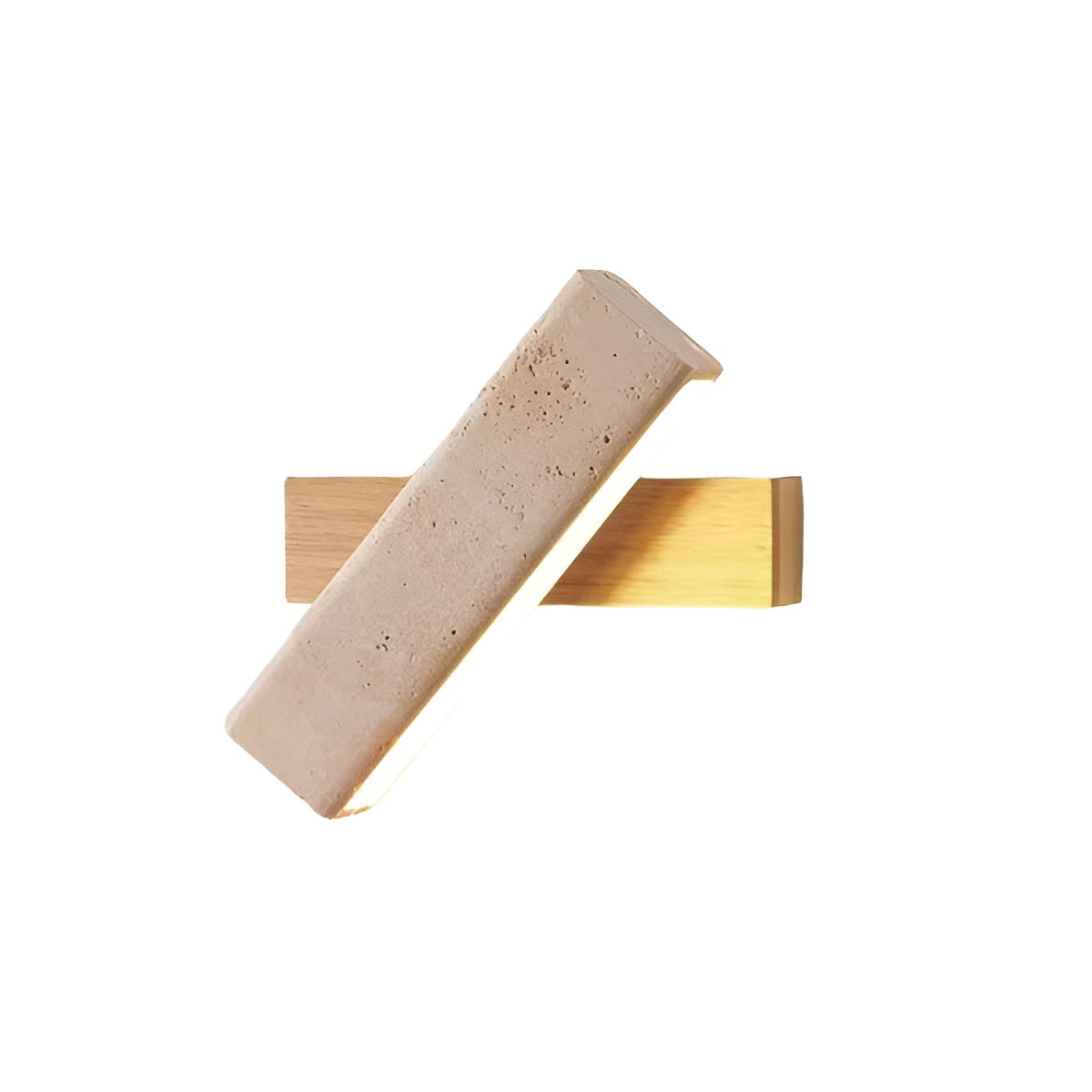 Rectangular Travertine Rustic Wall Light for Bedroom