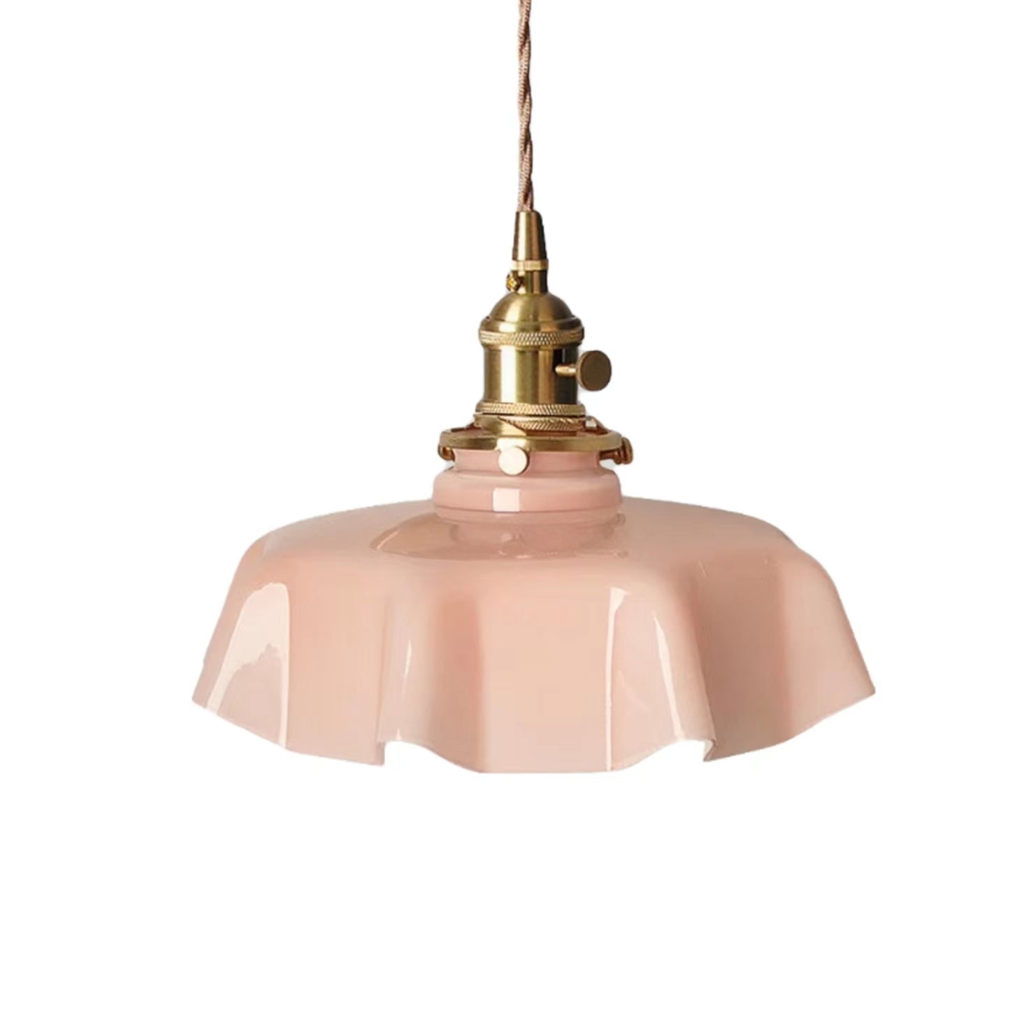 Retro Cream Flower Glass Pendant Lamp