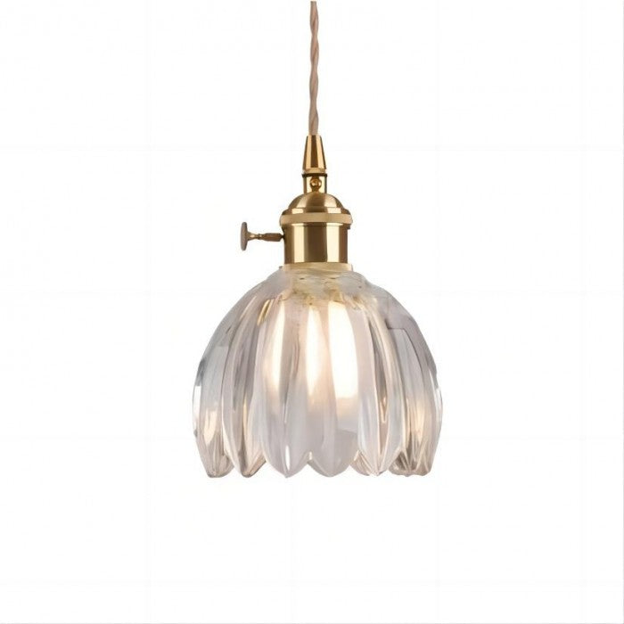 Vintage Flower Glass Pendant Lamp